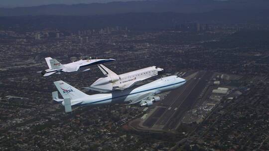 飞机飞越洛杉矶视频素材模板下载