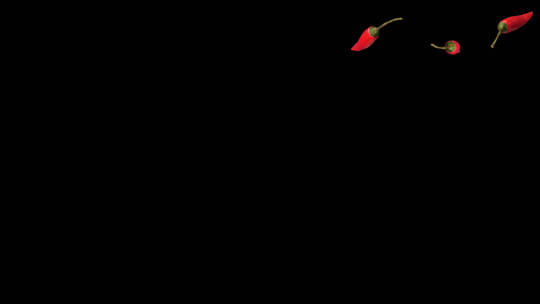 红辣椒斜着落下来