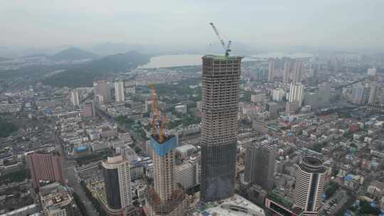 城市高空俯瞰全景