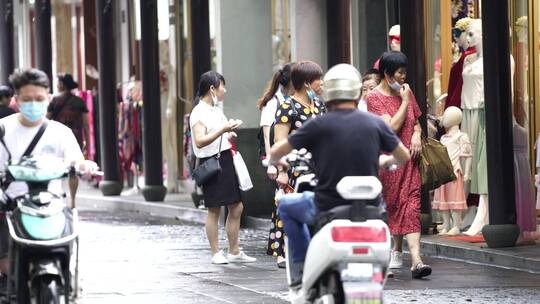 西湖人流杭州城市空镜车流