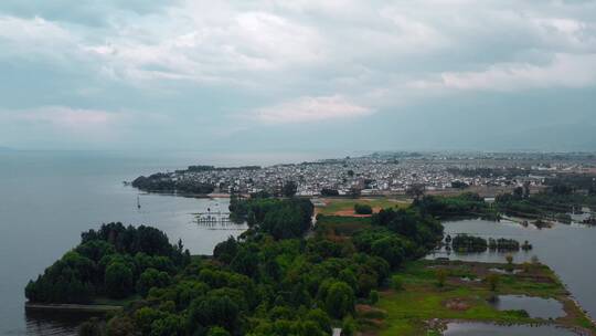 苍山洱海视频云南大理洱海畔喜洲海舌公园