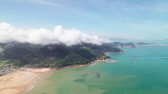 福建宁德霞浦大京沙滩风景航拍