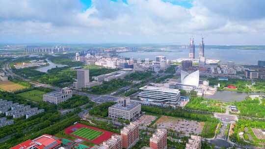 上海临港新片区城市环境视频素材模板下载