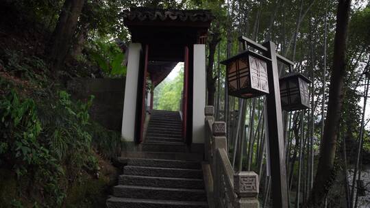 杭州飞来峰韬光寺建筑风景