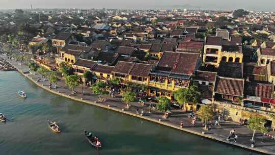 越南，河流，城市，船