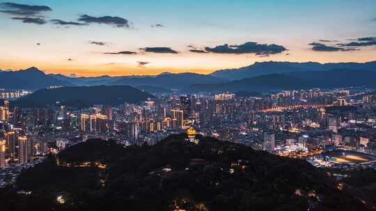 龙岩城市夜景延时