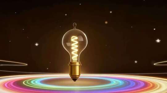 发光灯泡舞台背景特效