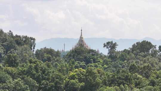 云南芒市勐焕大金塔长焦航拍