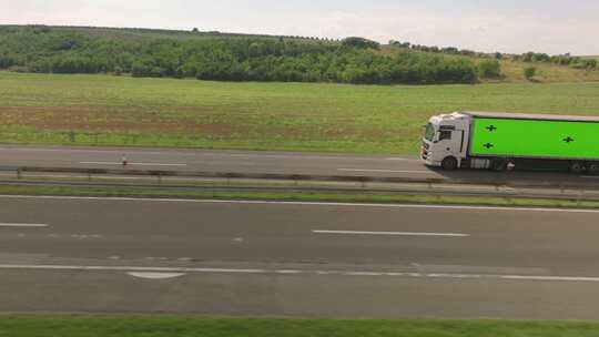 半拖车、卡车、道路、汽车