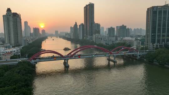 广州解放大桥航拍