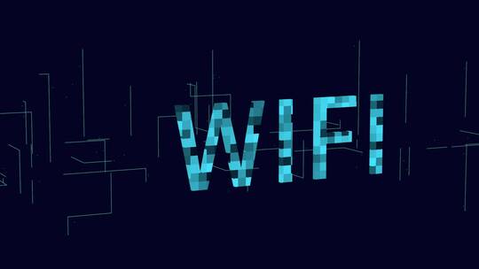 WIFI三维科技感电路板生长线条场景