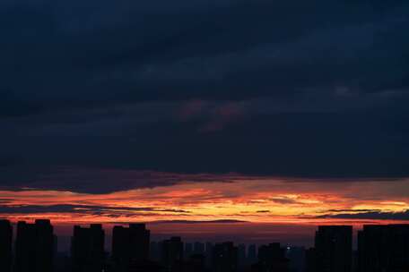 城市夕阳落日