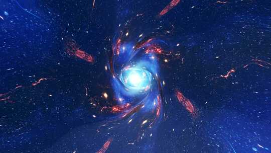 蓝色宇宙隧道探索神秘宇宙可循环视频
