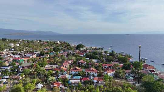 海岛海边休闲度假区航拍空镜