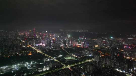 深圳福田区夜景航拍