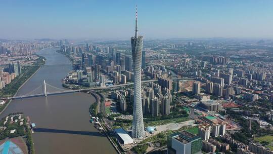 广东省广州市广州塔天河CBD航拍