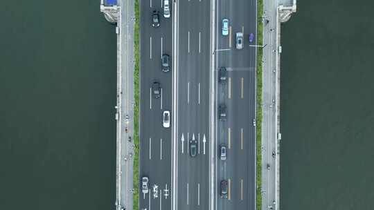 航拍广州城市交通立交桥全景