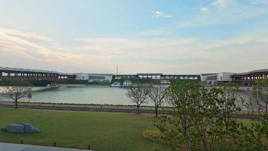 长三角一体化发展江南水乡客厅方厅水院