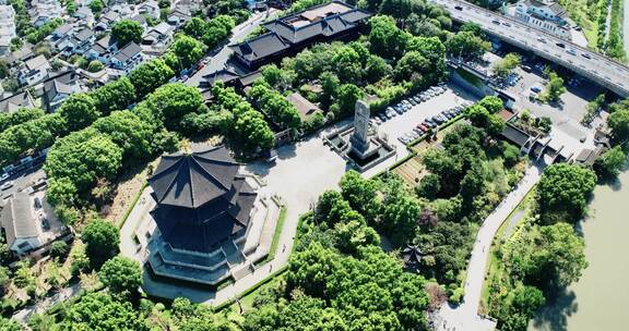 【正版素材】苏州寒山寺京杭运河0719