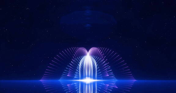 超唯美粒子喷泉E星光星空光线线条散开扩散
