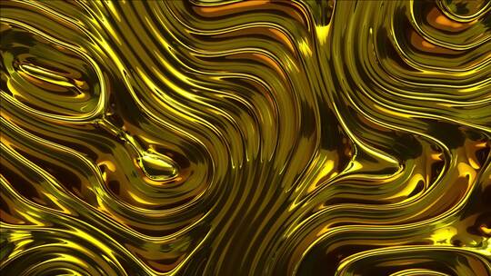 催眠3D液体纹理中闪闪发光的金色漩涡