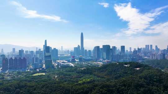 深圳航拍 市民中心 莲花山