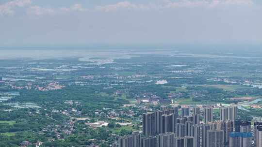 4K航拍广西钦州城市自然风光美景