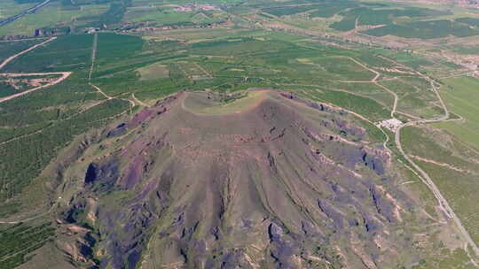 航拍山西省大同市火山群地质文化公园