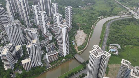 高档住宅楼航拍