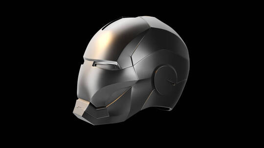 金属钢铁侠头盔视频素材模板下载