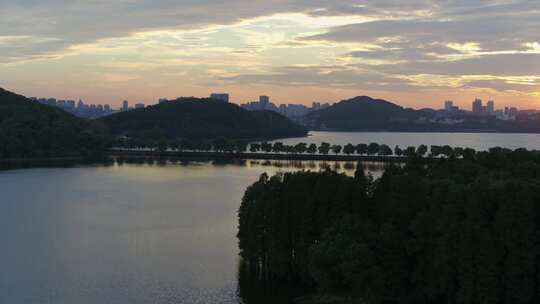 日出山湖航拍