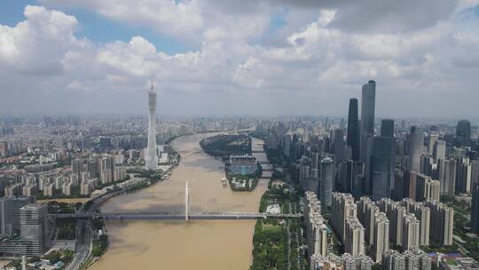 广州市区航拍视频素材模板下载