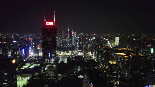 广州中信广场天河城市夜景视频素材模板下载