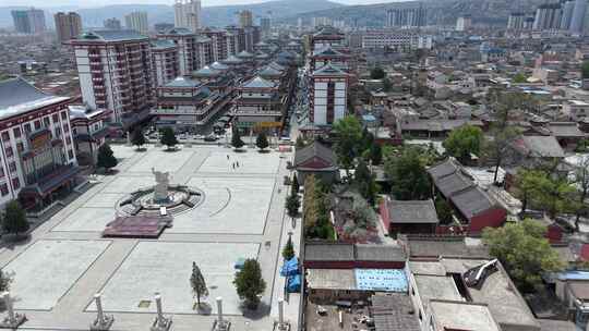 航拍甘肃陇西县李家龙宫