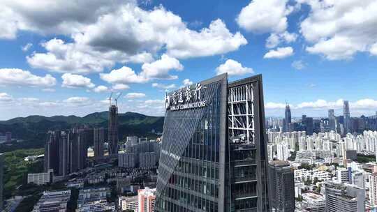 航拍深圳交通银行大厦