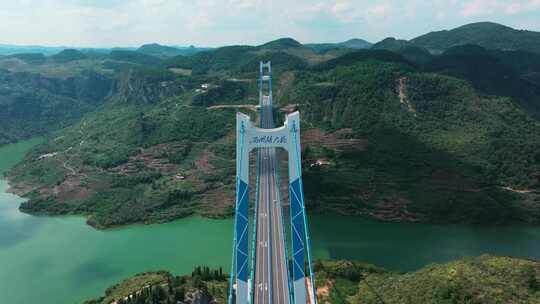 山川河流大桥航拍