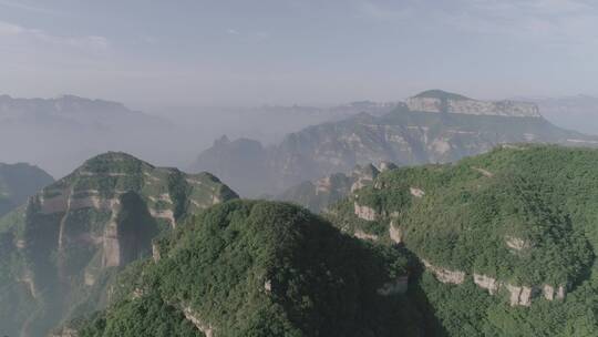 航拍山西旅游胜地太行山脉60帧原素材