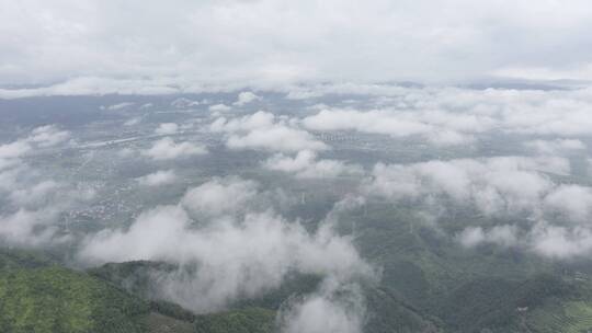 高清4K云海航拍山区森林风光风景素材空镜