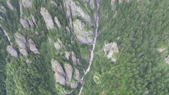 航拍大自然高山森林