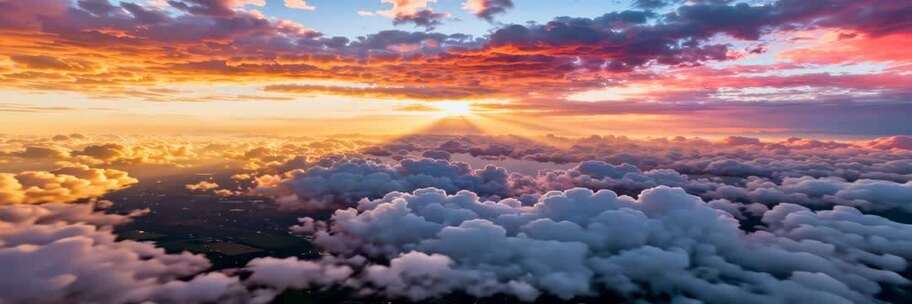 宽屏七彩祥云彩云天空美景合集