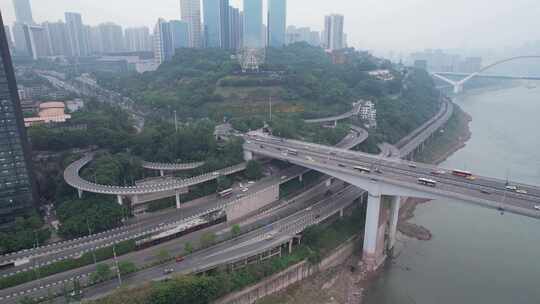 重庆渝中区城市建筑航拍