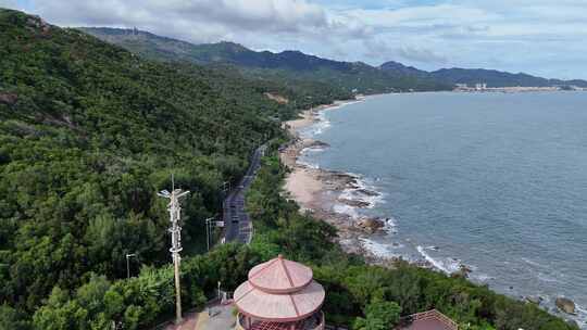 广东汕头南澳岛最美海滩航拍大海海洋