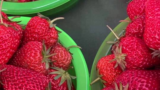 【镜头合集】集市摆摊卖草莓春季水果