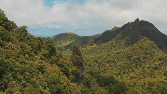 拉罗汤加，岛屿，山脉，植被