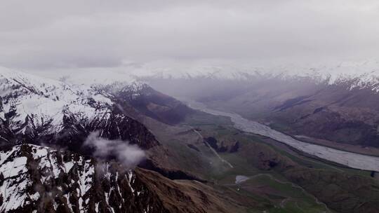 新西兰雪山冰川景观