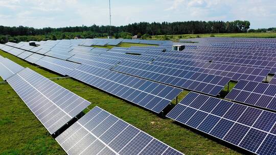 生态太阳能发电站新能源温室效应光伏发电
