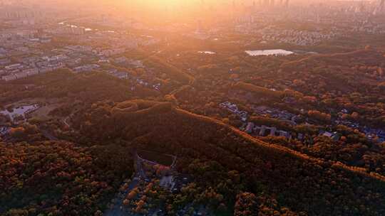 南京美龄宫秋景航拍