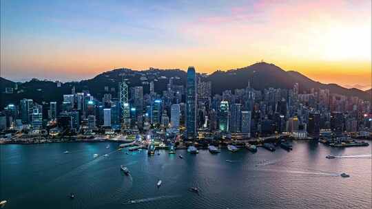 香港维多利亚港大气延时