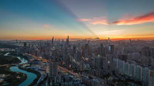 深圳大景夜景延时