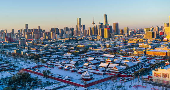 悟2x7航拍沈阳故宫雪景